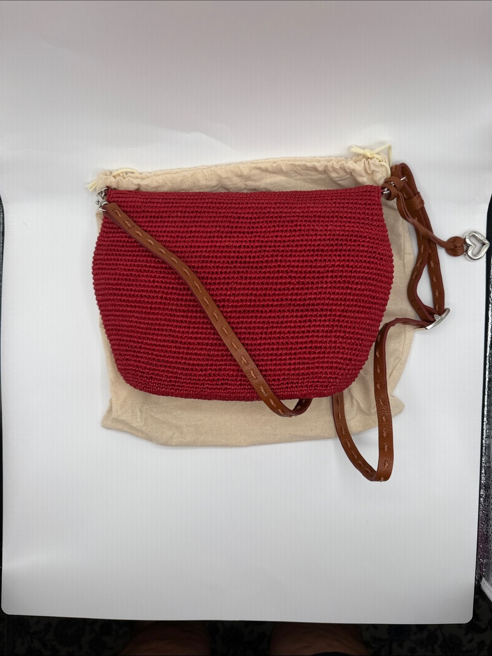 Retired Brighton Madra Raffia Flap Handbag - Picture 3 of 10